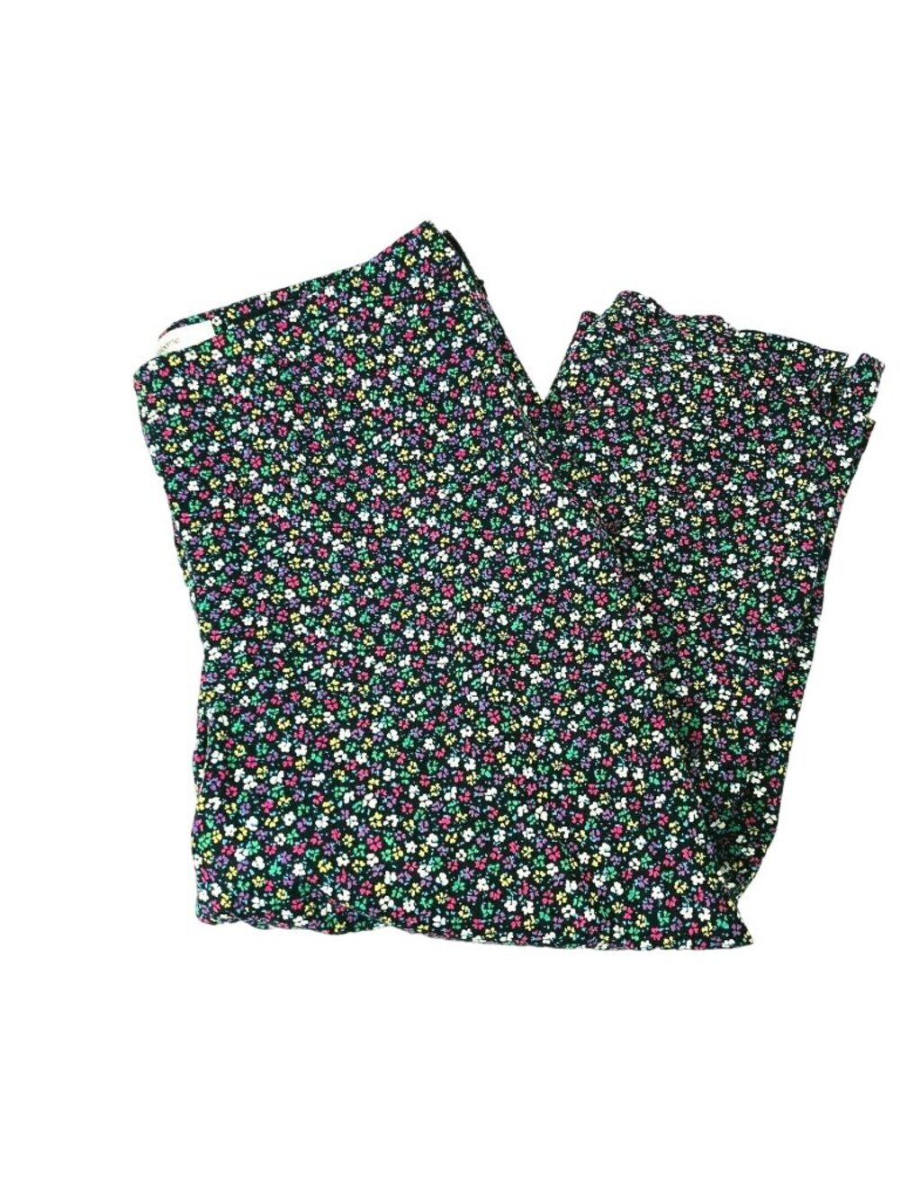 Liz Claiborne Capris Jackie Womens 8P Pink Blue White Flowers  Pants Flat Front